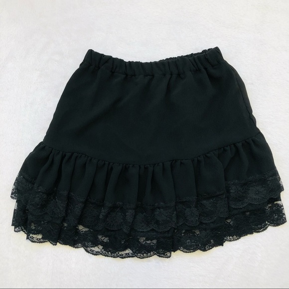Colza, Lace Trim Skirt, Size Large - Picture 6 of 15